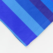 Blauwe verticale strepen fleece deken (Hoek)