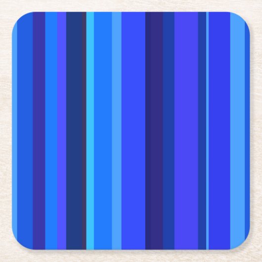 Blauwe verticale strepen kartonnen onderzetters (Voorkant)