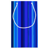 Blauwe verticale strepen klein cadeauzakje (Achterkant)