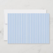 Blauwe Verticale Strepen Kust Monogram Notitiekaartje (Achterkant)