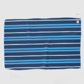 Blauwe verticale strepen met variabele breedte golfhanddoek (Horizontaal)