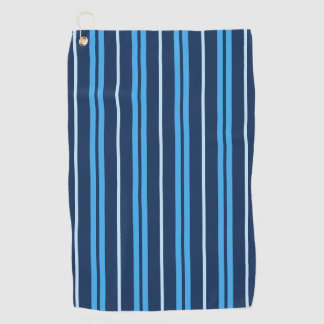 Blauwe verticale strepen met variabele breedte golfhanddoek