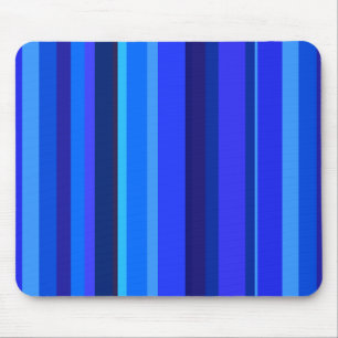 Blauwe verticale strepen muismat