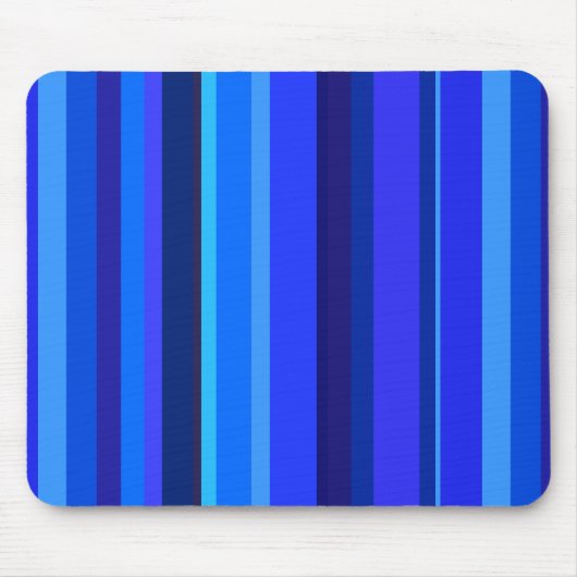 Blauwe verticale strepen muismat (Voorkant)