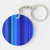 Blauwe verticale strepen sleutelhanger (Achterkant)