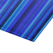 Blauwe verticale strepen snijplank (Hoek)