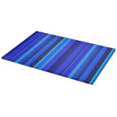 Blauwe verticale strepen snijplank (Hoek)