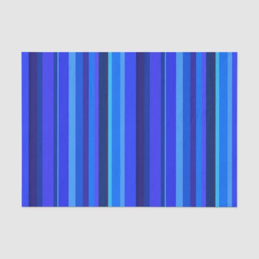 Blauwe verticale strepen tissuepapier (Voorkant)