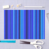 Blauwe verticale strepen tissuepapier (Craft)