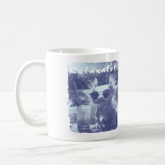 Blauwe Vervallen Relaxalotl Axolotl Koffiemok (Links)