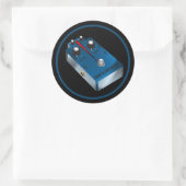Blauwe Vervorming Ronde Sticker (Tas)