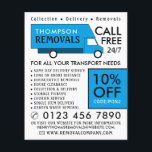 Blauwe verwijderingswagen, verwijderend bedrijf Ad Flyer<br><div class="desc">Blauwe Verwijderingswagen,  verwijderend bedrijf Adverteren brochure door de Visitekaartje winkel.</div>