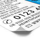 Blauwe verwijderingswagen, verwijderend bedrijf Ad Poster (Hoek)