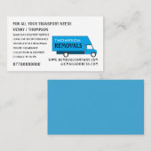 Blauwe verwijderingswagen, verwijderingsbedrijf visitekaartje (Voorkant / Achterkant)