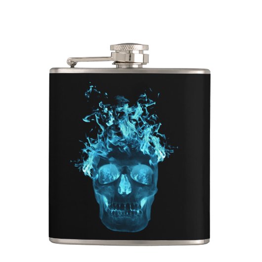 Blauwe vezel heupfles (Voorkant)