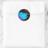 Blauwe Vibrance paarse Vibrance rozen Ronde Sticker (Tas)