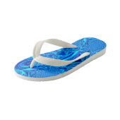 Blauwe Vibrant Swirl Kinder Teenslippers (Schuin)