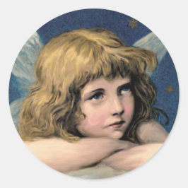 blauwe Victoriaans engel Klassieke stickers