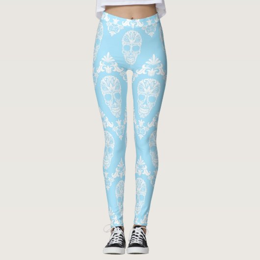 blauwe Victoriaans leggings (Voorkant)