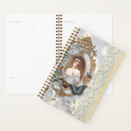 Blauwe Victoriaans Planner (Display)