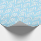 blauwe Victoriaans schedels Cadeaupapier (Hoek)