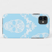 blauwe Victoriaans schedels Case-Mate iPhone Case (Achterkant (horizontaal))