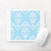 blauwe Victoriaans schedels Muismat (Met muis)