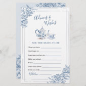 Blauwe Victoriaans Tuin Bruidsthee Advies en Wense (Voorkant / Achterkant)