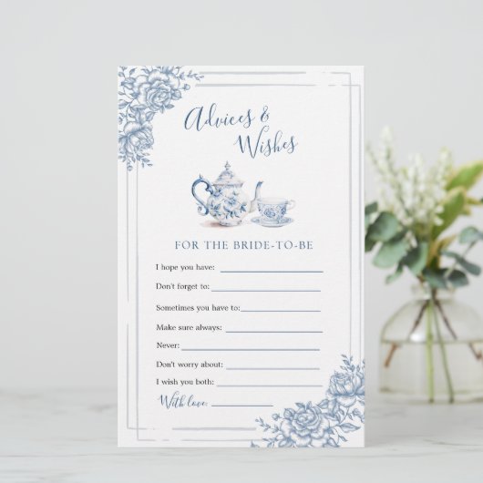 Blauwe Victoriaans Tuin Bruidsthee Advies en Wense (Staand voorkant)