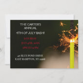 Blauwe Vierde juli Onafhankelijkheidsdag Sparkler Kaart (Voorkant)