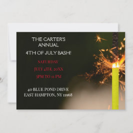 Blauwe Vierde juli Onafhankelijkheidsdag Sparkler Kaart