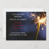 Blauwe Vierde juli Onafhankelijkheidsdag Sparkler Kaart (Voorkant)