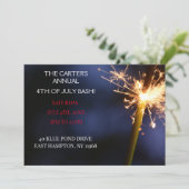 Blauwe Vierde juli Onafhankelijkheidsdag Sparkler Kaart (Staand voorkant)