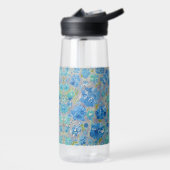 Blauwe Viering Bloemen Water Fles (Links)
