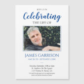 Blauwe viering van het leven foto-herdenking (Voorkant)