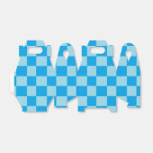 Blauwe vierkante blokken geometrisch bedankdoosjes (Uitgevouwen)