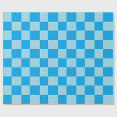 Blauwe vierkante blokken geometrisch cadeaupapier (Vlak)