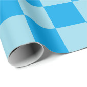 Blauwe vierkante blokken geometrisch cadeaupapier (Rol Hoek)