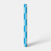 Blauwe vierkante blokken geometrisch samsung galaxy hoesje (Linkerkant)