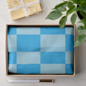 Blauwe vierkante blokken geometrisch tissuepapier (Geschenk)