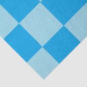 Blauwe vierkante blokken geometrisch tissuepapier (Detail)