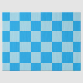 Blauwe vierkante blokken geometrisch tissuepapier