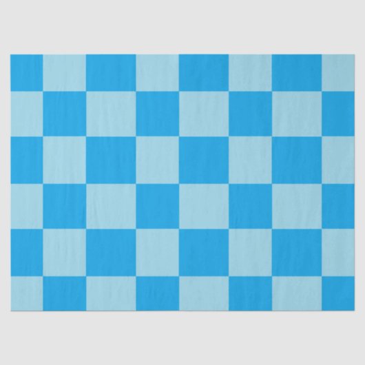 Blauwe vierkante blokken geometrisch tissuepapier (Voorkant)
