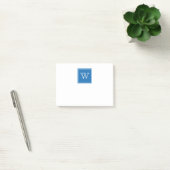 Blauwe vierkante monogram plakbiljetten post-it® notes (Kantoor)