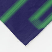 Blauwe vierkanten geometrisch fleece deken (Hoek)