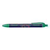 Blauwe vierkanten geometrisch inkt pen (Bovenkant)