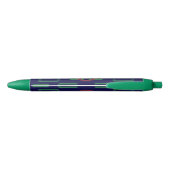 Blauwe vierkanten geometrisch inkt pen (Achterkant)