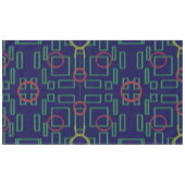 Blauwe vierkanten geometrisch tafelkleed (Voorkant (Horizontaal))