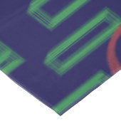 Blauwe vierkanten geometrisch tafelkleed (Gekanteld)