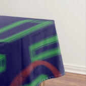 Blauwe vierkanten geometrisch tafelkleed (Voorbeeld)